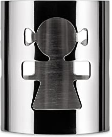 Alessi Girotondo Portatovaglioli Donna Traforato in Acciaio Inossidabile Lucidato A Specchio, 5.1 x 5.1 x 7.6 cm