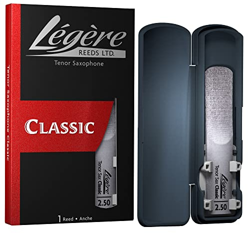 Légère Reeds - Tenorsaxophonblatt, Classic, Blattstärke 2.50 (TS2.50) - Hochwertiges synthetisches Holzblasrohr