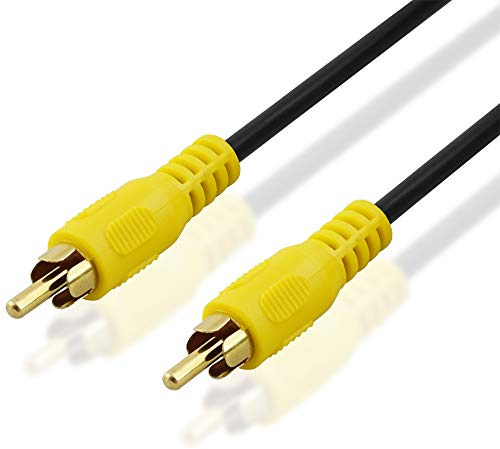 BestPlug Câble vidéo Rca Cynch Rca composite Rca 1 x Rca mâle vers 1 x jaune Rca mâle avec connecteurs plaqué or jaune 10 m Jaune 10 m