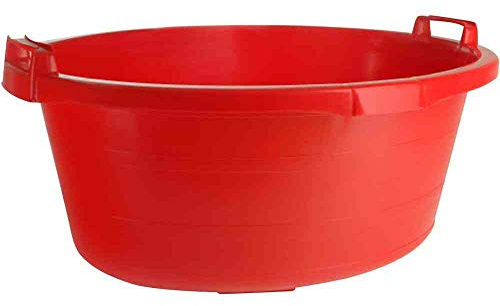 No-Name - LOCKW.WANNE OVAL 65CM 351/65 | Lockweiler, robust, vielseitig, Bau, Garten, langlebig, Kunststoff, praktische Mehrzweckwanne, stabil, Universalwanne