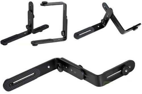 Nicna Universal-Halterung für Kamera und Speedlite-Blitz, verstellbar, doppelte L-förmige Halterung