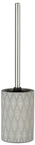 WENKO WC-Garnitur Tupian Grau Keramik - WC-Bürstenhalter, Keramik, 10 x 43 x 10 cm, Grau, 43 x 10 x 10 cm