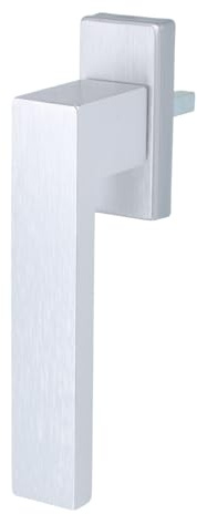 Fenstergriff Rasterolive Fensterolive Metall 45° Rasterung exklusives Design verschiedene Farben (Silber eloxiert)
