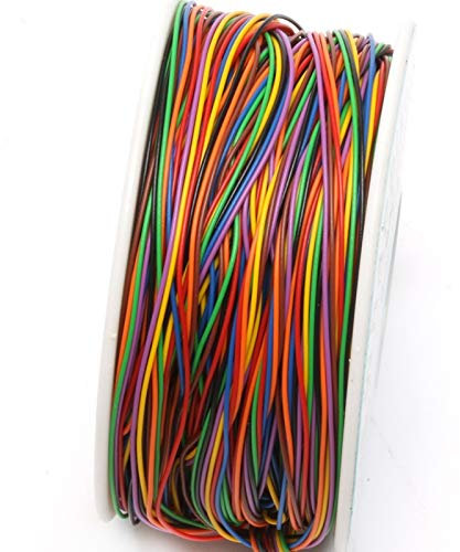 Pangyoo PYouo-Kupferkabel Eine Rolle 8 Farben 30awg Drahtverpackungsdraht, verzinnter Kupferfestigkeit, PVC-Isolierung Werkzeugzubehör