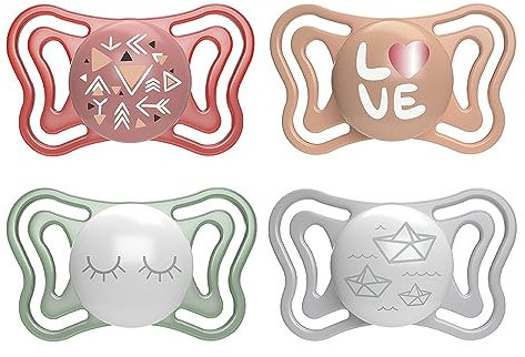 Chicco PhysioForma Succhietto Light 16-36 Mesi, Ciuccio con Tettarella in Silicone, Supporta la Respirazione Fisiologica offerta convenienza, Set da 4 PZ, Rosa e Lumi offerta convenienza