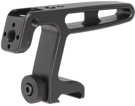 FOTGA NATO Handle Grip für leichtes DSLR Spiegelloses Vlogging Kamera Käfig Rig, Mini Oben Handgriff mit Cold Shoe Mount & 1/4-20 & 3/8-16 Schrauben, 3/8-16 Fixierlöcher für Arri Typ (Schwarz)