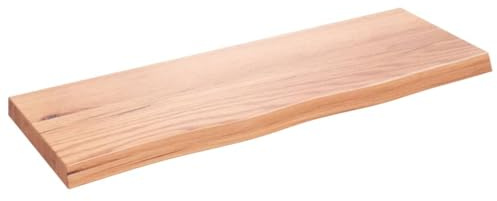 vidaXL Waschtischplatte Hellbraun 80x30x(2-4) cm Massivholz Behandelt
