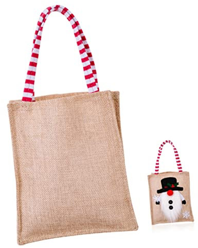 OATIPHO Weihnachtsgeschenktüte Cartoon-Motiv Wiederverwendbare Geschenktasche Für Kleine Geschenke Süßigkeiten Und Dekoration