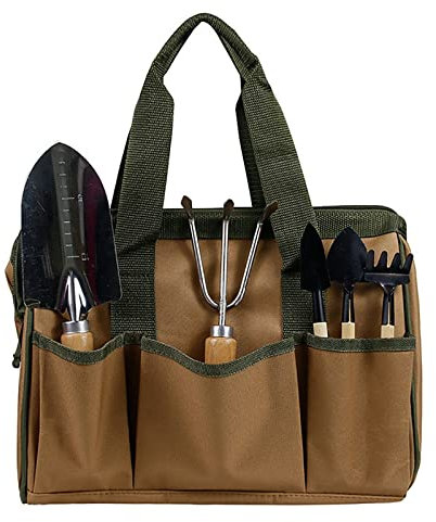 SLEDEZ Borsa Porta Attrezzi da Giardino Borsa for Attrezzi da Giardinaggio multitasca 32x18x24cm