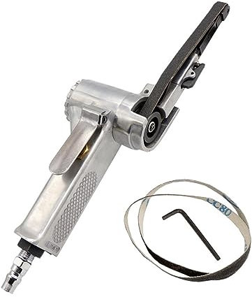Mini lijadora de banda lijadora eléctrica pulidora Lijadora de banda de aire de 10*330mm, máquina de pulir en ángulo de aire, máquina de lijado con bandas de lijado for compresor de aire Fácil de usar