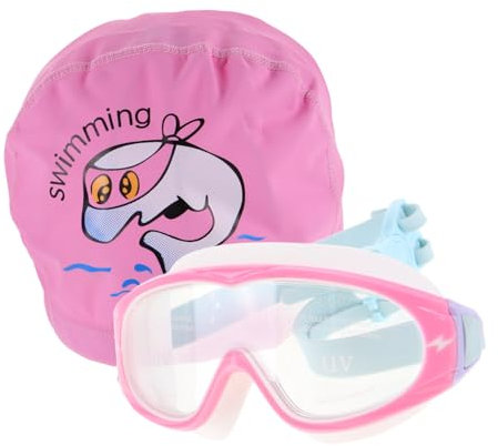 BESPORTBLE 1 Satz Schwimmbrillen-set Für Kinder Bademütze Haarschutz-badekappe Badekappe Für Kinder Cartoon-hüte Schwimmhaube Schwimmbrille Kleinkind Cartoon-badekappe Dehnbare Badekappen Stk