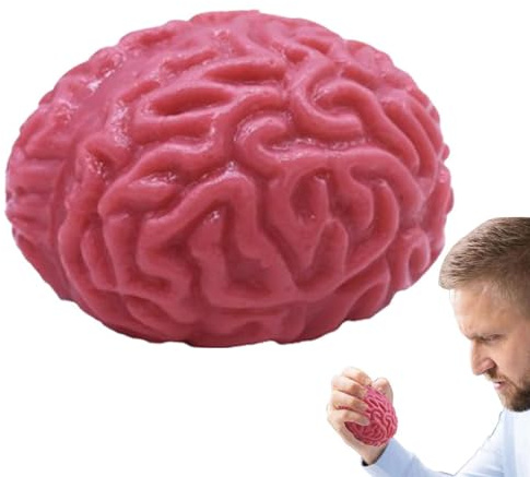 Quetschbälle für das Gehirn – Halloween-Gehirnspielzeug | Anti-Stress-Bälle, langsam, gruselig und blutig, realistische weiche Gelkugeln, Stressabbau des Gehirns
