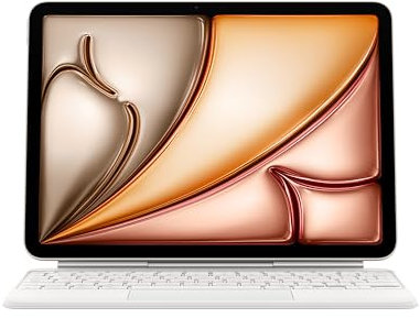 Apple Magic Keyboard per iPad Air 11'' (M3) e iPad Air 11'' (M2), comodissima per scrivere e con trackpad integrato, Tedesco - Bianco