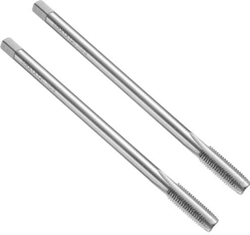 QUARKZMAN 2pcs Tarauds Droits M8 x 1 H2 120mm Extra Long Tarauds Métriques | Pour Machine À Vis, Acier Rapide 6542 HSS 6542, Outils De Filetage