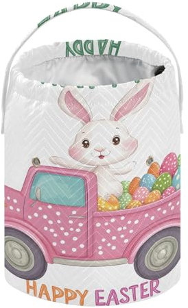 Niedliche Kaninchen, LKW, Osterkörbe, Garntasche, Stricktasche, Basteltasche, kleine Häkeltasche, Mini-Garnaufbewahrungstaschen zum Häkeln, Stricken, Zubehör und Zubehör