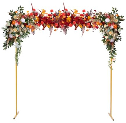 Begoniape Goldener Hochzeitsbogen 2m, Luftballon, Blumenarrangement, Empfang Rechteckig Ballonbogen DIY-Dekoration, für Hochzeiten, Gartendekoration, Partys, Feste