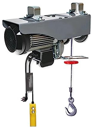 SRFTT Grúa microeléctrica, grúa doméstica pequeña de 1 tonelada/0,5 toneladas con cabrestante para decoración de automóviles y mejoras del hogar.
