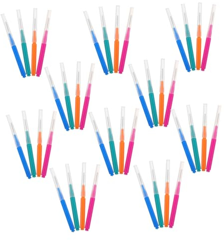 Interdentalbürsten mit Edelstahldraht, Gerade Ausführung | Zuhause und Unterwegs, Gründliche Entfernung von Rückständen, Push Pull Design, 40 Stück Packung