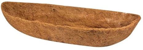 Eyccier väggmonterad fodertråd, halvmåneform kokosfiber ersättningsfoder, hängande korg, planteringsinsatser för vägg trågplanterare för fönsterlåda dekoration (76 cm).
