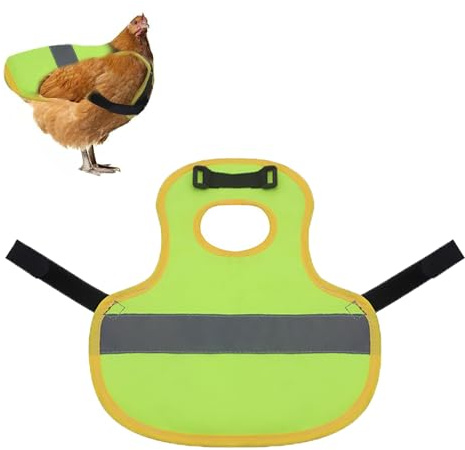 ZYEKIU 1 Pcs hühnersattel WarnwesteHund Hühner Geschirr Henne Hennen pet Reflective Vest Henne Reflektierende Weste Warnweste Zubehör Sattel Warnweste (Fluoreszierendes Grün)