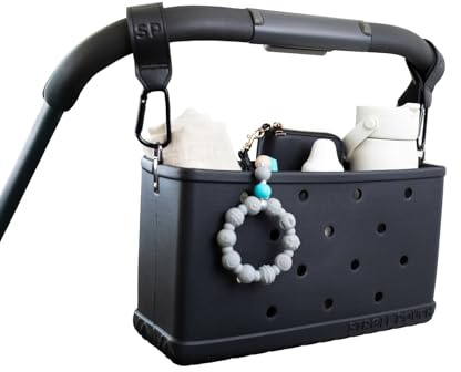 Stroll Pouch - Waterproof EVA Baby Stroller Organizer with Shoulder Strap, Customizable Like a Bogg Bag, Wipe-Clean Durable Universal Caddy for Wagons, Trike, Double & Pet Strollers