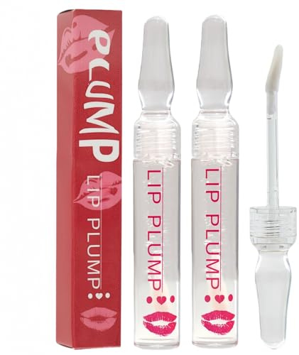 2pcs Lip Plumper,Lip Oil Plumper Set,Plumping Lip Gloss,Moisturizing Plumping Lip,Volumizing Lip Plumper Gloss,Moisturizing Li/p Plu/mper Glo/ss,Lip Care,Day&Night Li/p Enhancer for Fuller Lips