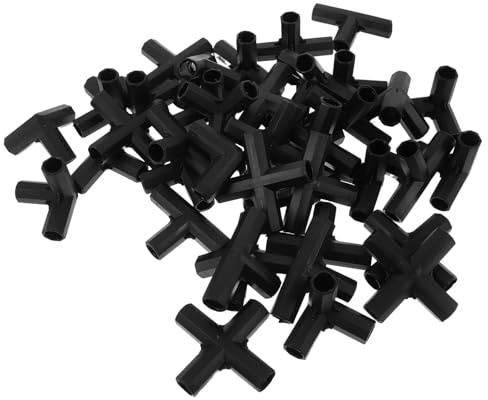 Sosoport 40 Unidades Conectores para Estructura de Invernadero Accesorios de Jardinería Plástico Negro Soportes y Vías para Tubos y Riego por Goteo Herramientas Resistentes para Marcos de