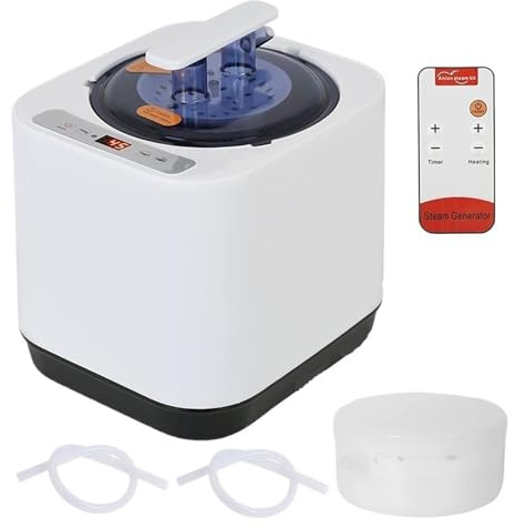 Sauna Steamer Pot 2 Liters Steam Generator Stainless Steel Sauna Steamer Pot with Remote Control Steam Pot for Sauna Fast Heating Speed