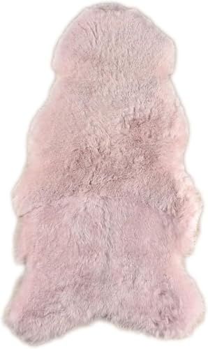 Lammfell Zart Rosa Kurzwollig 130 x 60 cm XXL Echtes Öko Island Schaffell