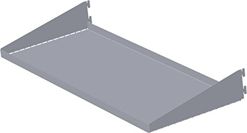 Element System Faltfachboden Regalboden inklusive 2 Regalträger, 2 Stück, für Wandschiene, Regalsystem, weißaluminium, 10719-00011
