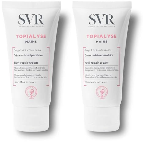 Svr Duplo Topialyse crème mains 2 x 50 ml pour adultes, idéal pour peau douce au quotidien, 2 x 50 ml, 2 x 50