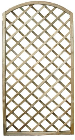 Arc treillage en bois traité en matière 02347LB jardin 180 x 90 cm