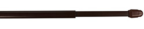 iso-design Vitrage Hängeschiene, 2 Stück, 60 – 100 cm, Braun, Metall