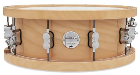 Pacific Drums Concept 20-lagige Ahorn-Snare, 14 x 5,5, Thick Wood Hoop, natur