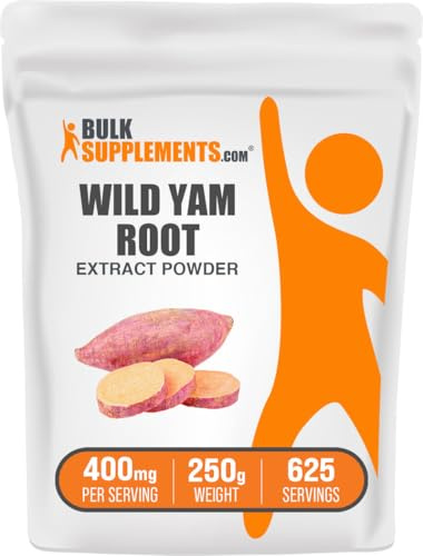 BulkSupplements.com Wild Yam Extract Powder - from Root, Herbal Supplement, Wild Yam Supplement - Gluten Free, 400mg per Serving, 250g (8.8 oz) (Pack of 1)
