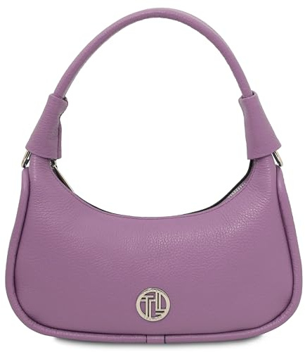 Tuscany Leather Michelle - Bolso a Mano en Piel para Mujer - Misura Pequeña (Lila)