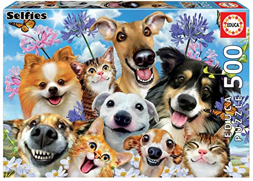 Educa - Fun in The Sun Selfie | Puzzle Adultos de 500 Piezas | Incluye Pegamento Fix Puzzle | A Partir de 11 años (17983)