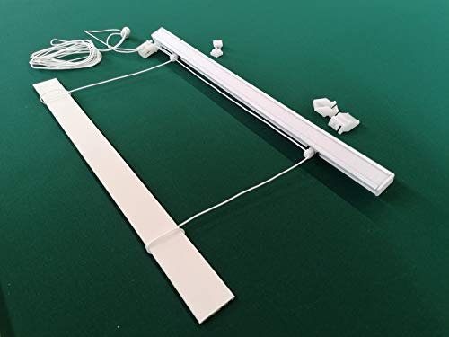 TENDAGGIMANIA Binario Tende a Pacchetto per Finestra LUNGHEZZA 50 CM per Tende per Interni a Vetro Finestra -Calate e Piattina incluse - Bastone tenda soffitto-parete o su infisso