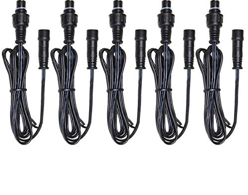 SMY Lighting Extension Cable Wire 5 Pack 1M/ 3.3Ft 2Pin with Male and Female Connectors IP67 Water Resistance for Deck Light