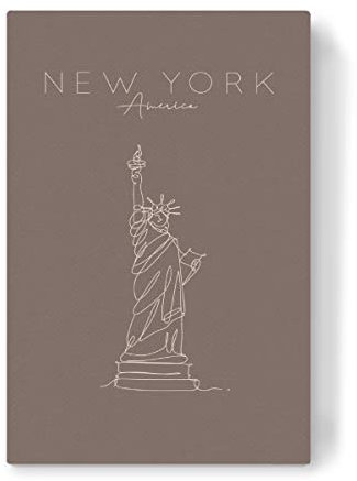 artboxONE Leinwand 30x20 cm Städte New York Statue of Liberty Dark von Anna Kozlenko