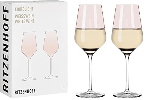 RITZENHOFF Weißweinglas-Set 2er - 300 ml - Made in Germany | Artikelnr. 3641001, Serie Fjordlicht, 2 Weißweingläser 300 ml, Kristallglas, spülmaschinenfest