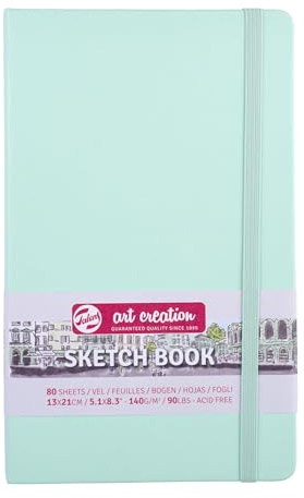 Talens Art Creation Skizzenbuch - Fresh Mint 13x21 cm - 140g säurefreies Papier - 80 Blatt - Ideal zum Zeichnen, Journaling, Urban Sketching