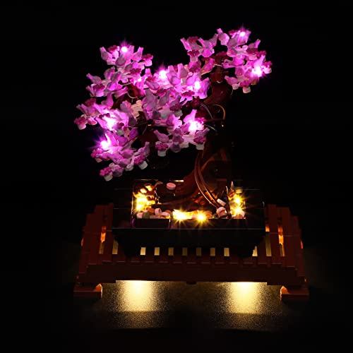GEAMENT LED Light Kit (Pink) Compatible with LEGO Bonsai Tree - Lighting Set for Creator 10281 Building Model (Lego Set Not Included)