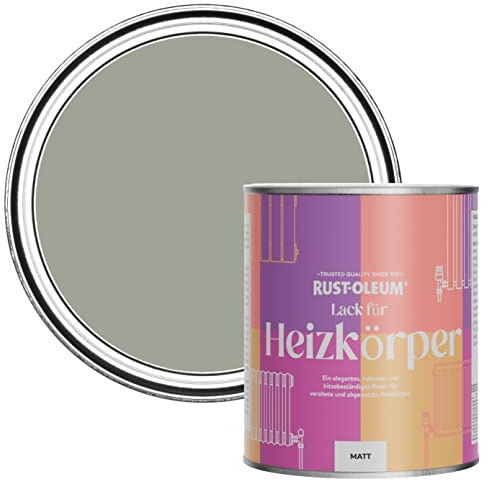 Rust-Oleum, grün Heizkörperfarbe, hitzebeständig, geruchsarm in Matt Finish - Teeblatt 750ML