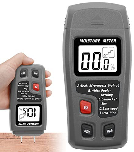 Keyohome Humidimètre numérique 9 V avec indicateur d'humidité, testeur d'humidité, professionnel hygromètre, bois, humidité, portable, appareil à nouveau Noir