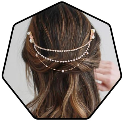 Bohend Mode Blume Haarkamm Braut Strass Kopfschmuck Kristall Kopfkette Datum Hochzeit Schmuck Haar-Accessoires(2)