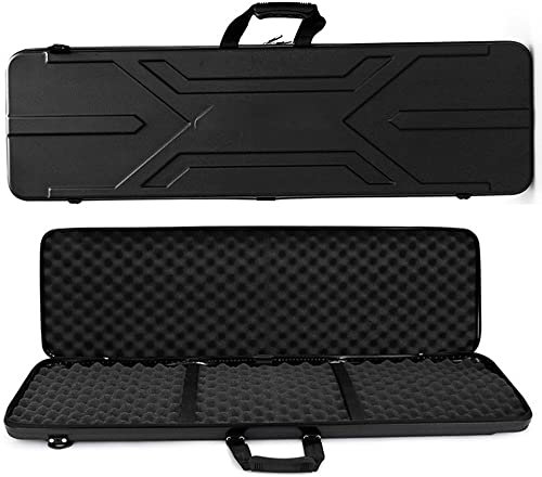 REMEK 80/90/100/120Cm Waffenkoffer Mit Eibaumwollfutter, Taktischer Schutz Im Freien Waffentasche Gewehrkoffer Hartschale Jagen Schießen Storage Case Universalkoffer Geeignet