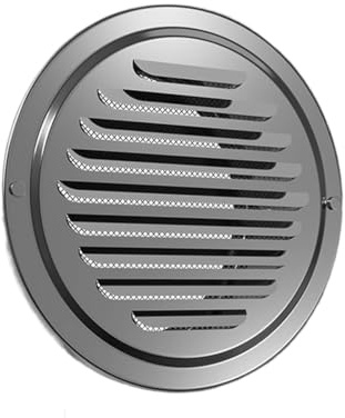 respiraderos de sofito exterior, Entrada de pared de ventilación de aire con conducto plano de ventilación de 45°, con malla, for extractores de baño, aire acondicionado, cocina, caravana(80mm 3.1in)