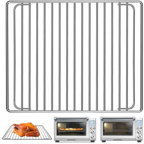 GWBSXM Smart Oven Rack for Breville Air Fryer Countertop Oven BOV845BSS, 14''×11.6'' Stainless Steel Air Fryer Accessories Replacement Parts Roasting Steamer Grill Racks Baking Tray