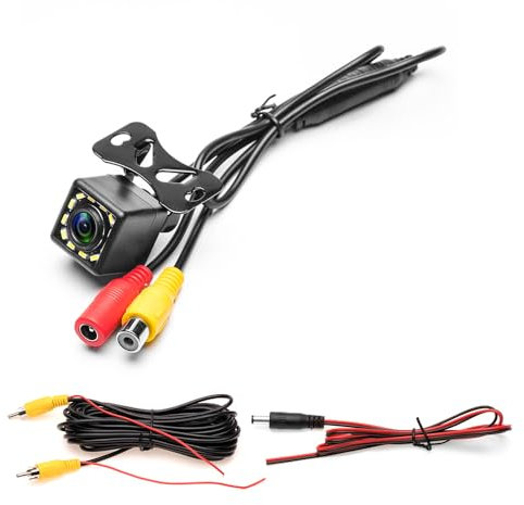 Camecho Rückfahrkamera mit Super Nachtsicht IP68 Wasserdicht Auto Rückfahrkamera 170° Weitwinkel 12 LED Nachtsicht Rückfahrkameras P2